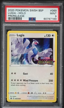 2020 Pokemon SWSH Promo Vivid Voltage Prerelease Holo Lugia #69 PSA 9 MINT