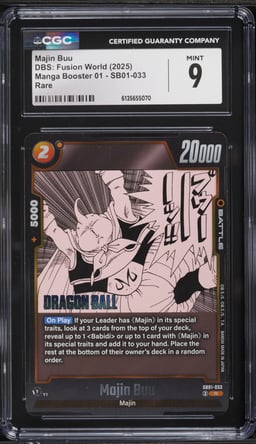 2025 DBS: Fusion World Manga Booster 01 Majin Buu #SB01-033 CGC 9 MINT