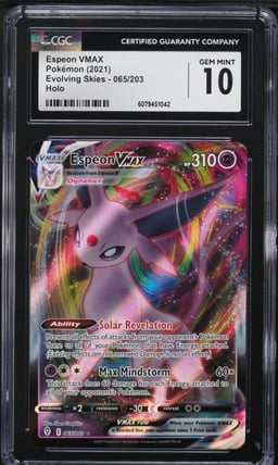 2021 Pokemon SWSH Evolving Skies Full Art Espeon VMAX #65 CGC 10 GEM MINT