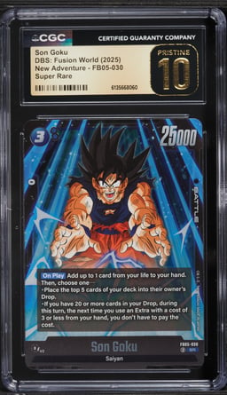 2025 Dragon Ball Super Fusion World New Adventure Son Goku SR #FB05-030 CGC 10 PRISTINE