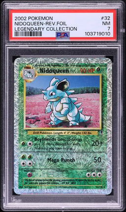 2002 Pokemon Legendary Collection Reverse Holo Nidoqueen #32 PSA 7 NRMT