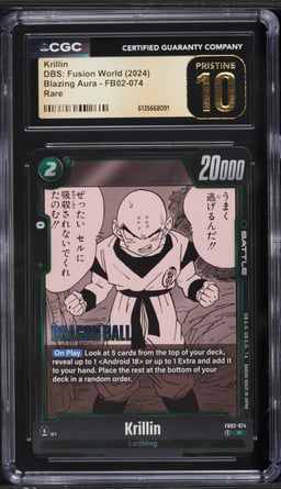 2024 Dragon Ball Super Fusion World Blazing Aura Krillin #FB02-074 CGC 10 PRISTINE