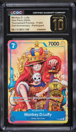2024 One Piece Promo 2nd Anniversary Participation Monkey D. Luffy #P-043 CGC 10 PRISTINE