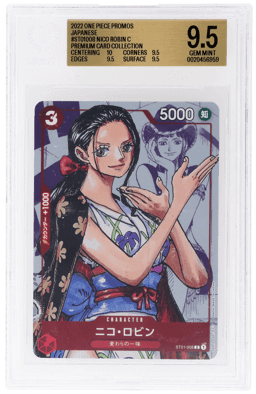 2022 One Piece Card Game Promos Japanese Premium Card Collection Nico Robin #ST01008 BGS 9.5