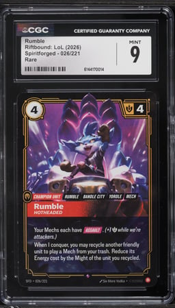 2026 Riftbound League Of Legends Spiritforged Rumble #026 CGC 9 MINT