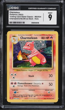 2023 Pokemon SV TCG Classic Charizard & Ho-Oh Ex Deck Holo Charmeleon #2 CGC 9 MINT