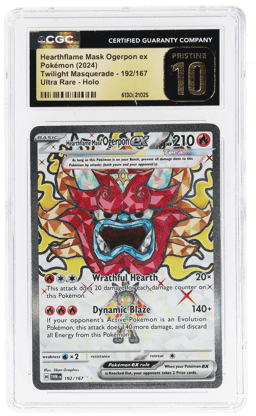 2024 Pokemon Twilight Masquerade Ultra Rare Hearthflame Mask Ogerpon Ex #192 CGC PRI