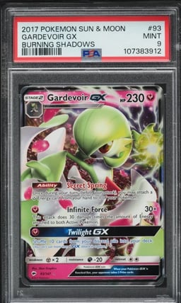 2017 Pokemon Sun & Moon Burning Shadows Gardevoir GX #93 PSA 9 MINT