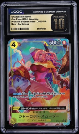 2024 One Piece Japanese Premium Booster Best Alt Art Charlotte Smoothie #OP03-110 CGC 10