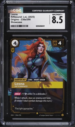 2025 Riftbound: LoL Origins Leona #238a CGC 8.5 NM-MT+