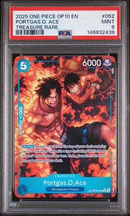 2025 ONE PIECE OP10-ROYAL BLOOD 052 PORTGAS D. ACE TREASURE RARE PSA 9
