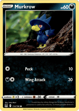 2022 Murkrow #114 Lost Origin