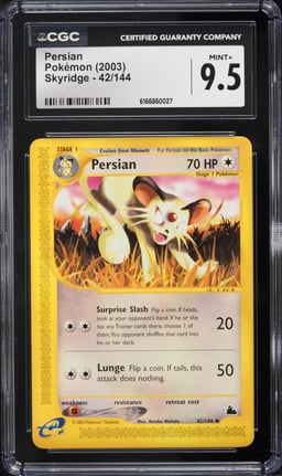 2003 Pokemon Skyridge Persian #42 CGC 9.5 MINT+