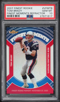 2007 Finest Moments Refractor Tom Brady #VFM-TB PSA 10 GEM MINT