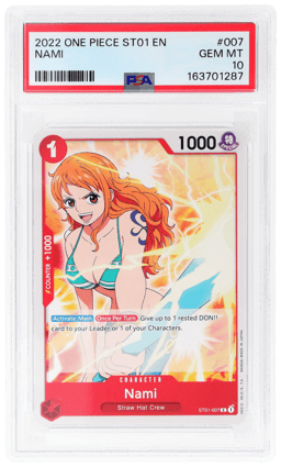 2022 One Piece Starter Deck Straw Hat Crew Nami #ST01007 PSA 10