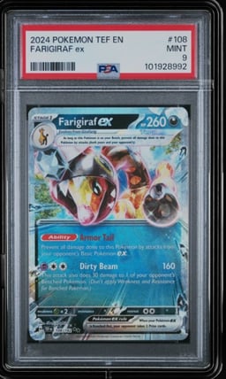 2024 POKEMON TEF EN-TEMPORAL FORCES #108 FARIGIRAF EX PSA 9