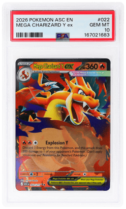 2026 Pokemon Mega Evolution Ascended Heroes Mega Charizard Y Ex #022 PSA 10