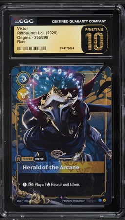 2025 Riftbound League Of Legends LoL Origins Viktor #265 CGC 10 PRISTINE