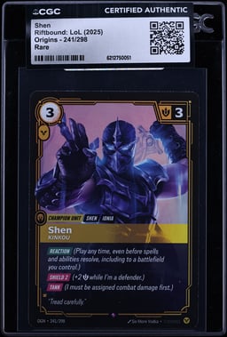 2025 Riftbound League Of Legends LoL Origins Shen #241 CGC AUTH
