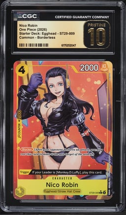 2026 One Piece Starter Deck Egghead Borderless Nico Robin #ST29-009 CGC 10 PRISTINE