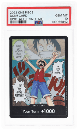 2022 One Piece Romance Dawn Alternate Art Don Card PSA 10