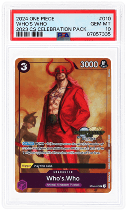 2024 One Piece '23 Championship Celebration Pack Who's Who #ST04010 PSA 10