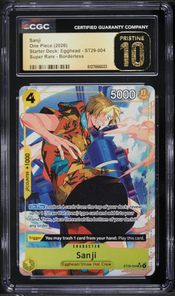 2026 One Piece Starter Deck: Egghead Borderless Sanji #ST29-004 CGC 10 PRISTINE