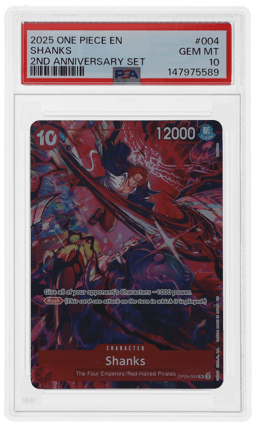 2025 One Piece 2nd Anniversary Set Shanks #OP09-004 PSA 10