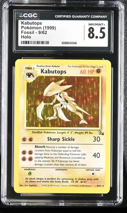 CGC 8.5 Kabutops 1999 Fossil 9/62 Holo Pokemon Card