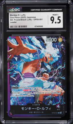 2025 One Piece Japanese Starter Deck Purple Black Leader Monkey D. Luffy #OP09 CGC 9.5 MINT+