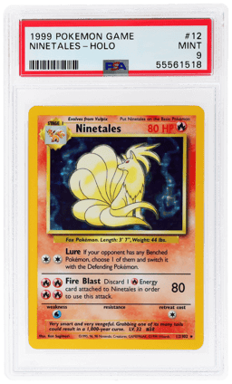 1999 Pokemon Base Set Holo Ninetales #12 PSA 9
