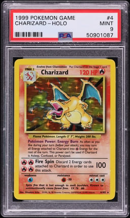 1999 Pokemon Base Set Holo Charizard #4 PSA 9 MINT