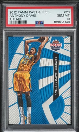 2012 Panini Past & Present Treads Anthony Davis ROOKIE #23 PSA 10 GEM MINT