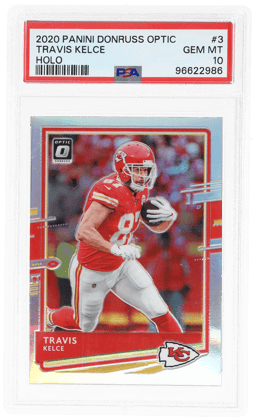 2020 Donruss Optic Holo Travis Kelce #3 PSA 10