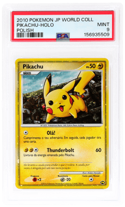 2010 Pokemon Pikachu World Collection Polish Holo Pikachu PSA 9