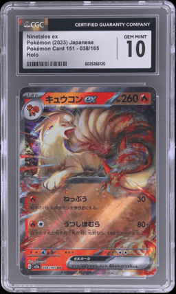 2023 Pokemon Scarlet and Violet Strength Expansion Pack 151 Japanese Ninetales Ex #38 CGC 10