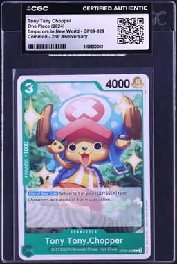 2024 One Piece Emperors In The New World 2nd Anniversary Tony Tony Chopper #OP09-029 CGC AUTH