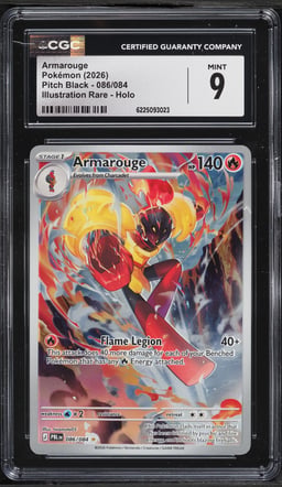 2026 Pokemon Mega Evolution Pitch Black IR Armarouge #86 CGC 9 MINT