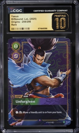 2025 Riftbound League Of Legends LoL Origins Yasuo #259 CGC 10 PRISTINE