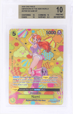 2024 One Piece Emperors In the New World Special Alternate Art Nami #OP08106 BGS 10