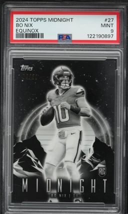 2024 Topps Midnight Equinox Bo Nix ROOKIE /20 #27 PSA 9 MINT