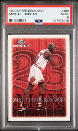 1999 UPPER DECK  MVP #189 MICHAEL JORDAN PSA 9