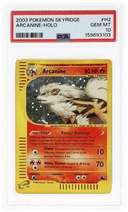 2003 Pokemon Skyridge Holo Arcanine #H2 PSA 10