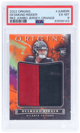 2022 Panini Origins Rookie Jumbo Jersey Orange Desmond Ridder #24 49/49 PSA 6