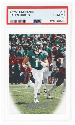 2025 Panini Luminance Jalen Hurts #17 PSA 10