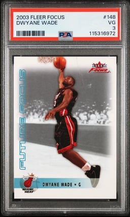 2003 FLEER FOCUS #148 DWYANE WADE ROOKIE RC 272/499 PSA 3