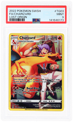 2022 Pokemon Sword and Shield Lost Origin Charizard #TG03 PSA 9