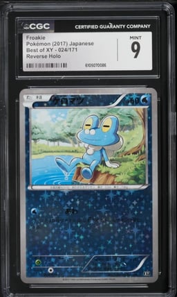 2017 Pokemon Japanese Best Of XY Reverse Holo Froakie #24 CGC 9 MINT