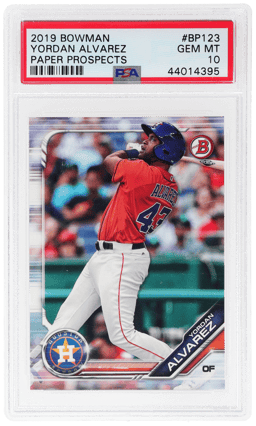 2019 Bowman Prospect Yordan Alvarez #BP123 PSA 10