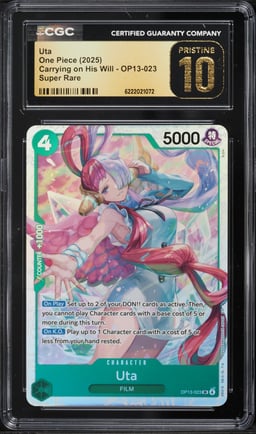 2025 One Piece Carrying On His Will SR Uta #OP13-023 CGC 10 PRISTINE